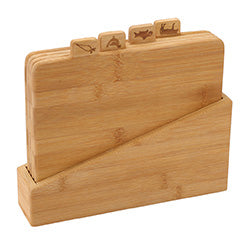 SET 4 TABLAS D CORTE C/ SOPORTE MADERA BG. 25x20x1CM