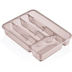 CUBIERTERA PLASTICA "LUXURY" SURTIDO EN 3 COLORES CELETE, GRIS , ROSA 26x33x4.5cms