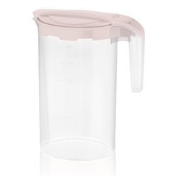 JARRA PLASTICA CON TAPA 1750MLSURTIDO EN 3 COLORES CELETE, GRIS , ROSA 20x10x22cms
