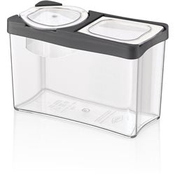 CONTENEDOR "CALISTA" 2LT P/ALIMENTOS SECOS  TAPA VERTEDORA SURTIDO CELETE-GRIS-ROSA 9.5x21x14cms