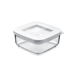 RECIPIENTE CUADRADO "TERRA"350ML P/ALIMENTOS SECOS 11x11cms