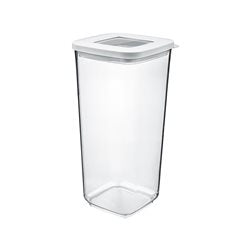 RECIPIENTE CUADRADO "TERRA"1.7LT P/ALIMENTOS SECOS 11x11x22.5cms