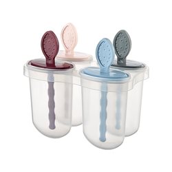 MOLDE PLASTICO PARA HELADOS SET X4UNID 12.5x8x12cms