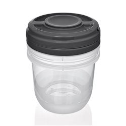 SETX2 RECIPIENTE REDONDO "TERRA" 750ML SURTIDO EN 3 COLORES CELETE, GRIS , ROSA 11.5x11.5x14cms
