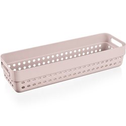 ORGANIZADOR PLASTICO "TERRA" 24x7.5x5CMSSURTIDO EN 3 COLORES CELETE, GRIS , ROSA