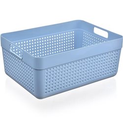 ORGANIZADOR PLASTICO "TERRA" 32x23x14CMSSURTIDO EN 3 COLORES CELETE, GRIS , ROSA