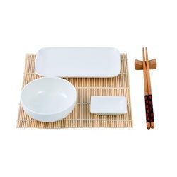 SET 12PCS SUSHI PORCELANA/MADERA MASTERPRO