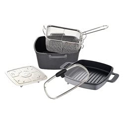 SET 5PCS OLLA/PLANCHA ALUMINIO FUNDIDO MASTERPRO