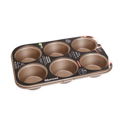 MOLDE MUFFIN x6 ANTIAD 22x32x4CM/0.8MM SUPREM GOLD