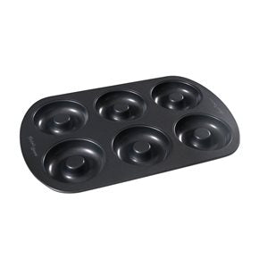 MOLDE MINI DONAS X6 32X21X2.3CM,0.5MM NEGRO