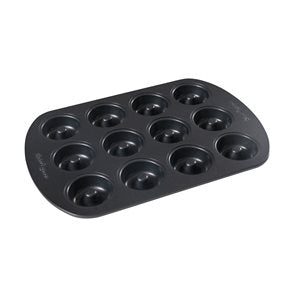 MOLDE MINI DONAS X12 26.5X18X2CM,0.5MM NEGRO