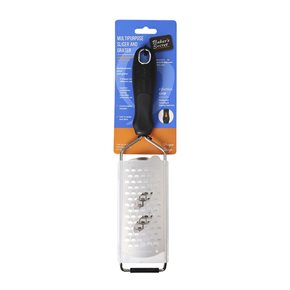 RALLADOR GRUESO LASER PP/ACERO INOX. NEGRO