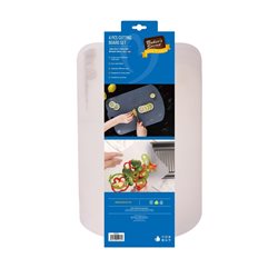 SET 4 TABLAS DE PICAR PLASTICO 20x38CM TRANSPARENTE