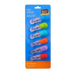 SET 6 CLIPS PLASTICO 8CM SURTIDO