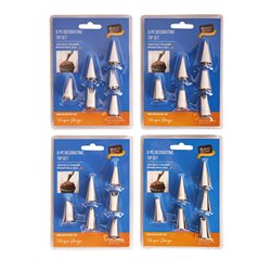 SET 6 PICOS DECORACION 1.7x3CM ACERO INOX.
