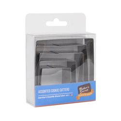 SET 5 CORTANTES CUADRADOS ACERO INOX.