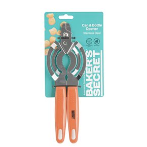 ABRIDOR FRASCOS Y BOTELLAS 23CM ACERO INOXIDABLE NARANJA