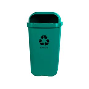 BASURERO BOCA DE SAPO 50LTS VERDE