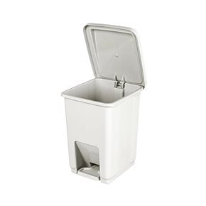 BASURERO 7lts TAPA Y PEDAL BEIGE