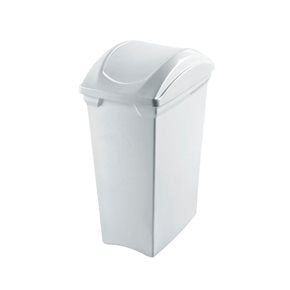 BASURERO 40lts TAPA VEIVEN BLANCO
