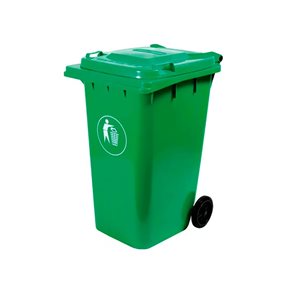 CONTENEDOR TACHO DE BASURA CON RUEDAS 120LTS. GRIS