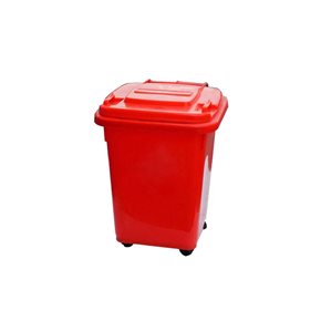 CONTENEDOR TACHO DE BASURA 50LT. ROJO