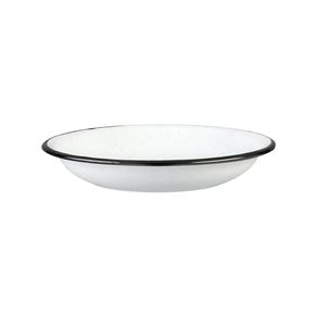 PLATO HONDO 20CM ACERO VITRIFICADO BLANCO CINSA