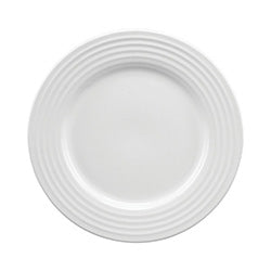 PLATO LLANO26CM CERAM BLANCO E.CIRCLES SANTA ANITA