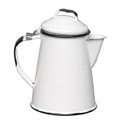 CAFETERA 600ML ACERO VITRIFICADO BLANCO B/NEGRO CINSA
