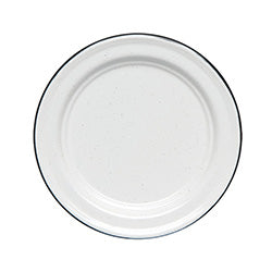 PLATO 32CM ACERO VITRIFICADO BLANCO B/NEGRO CINSA