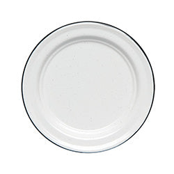 PLATO LLANO 26CM AC.VITRIFICADO BLANCO B/NEGRO CINSA
