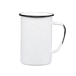 JARRA 620ML D9x12.5CM ACERO VITRIFICADO BLANCO B/NEGRO CINSA