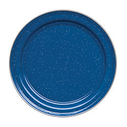 PLATO LLANO 26CM ACERO VITRIFICADO AZUL CINSA