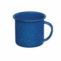 TAZA 360ML ACERO VITRIFICADO AZUL CINSA