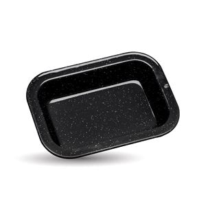 ASADERA 26x18.5x4.5CM ACERO VITRIFICADO NEGRO CINSA