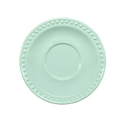 PLATO P/TAZA 16CM CERAM VERDE AGUA E.MAUVE SANTA A