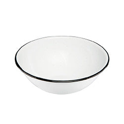 BOWL 500ML D15x6CM AC.VITRIFICADO BLANCO C/BORDE NEGRO CINSA