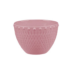 BOWL CERAMICA 435ML EMBOSS BLANCO O ROSA