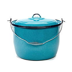 OLLA 7.7LTS C/TAPA AC VITRIFICADO TURQ CINSA. D24CM