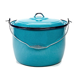 OLLA 9.6LTS C/TAPA AC VITRIFICADO TURQ CINSA.  D26CM