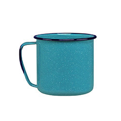 TAZA 355ML ACERO VITRIFICADO TURQUESA CINSA