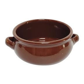 CAZUELA BOMBADA C/ASAS D14,5x7CM CERAMICA TORRENT