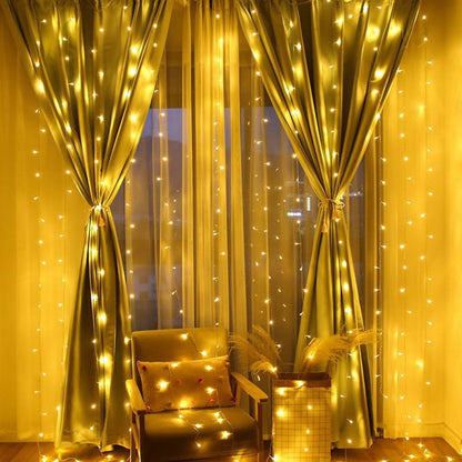 Cortina de Luces Decorativa 200 x 200cm 200 Luces Cálida LUMILY
