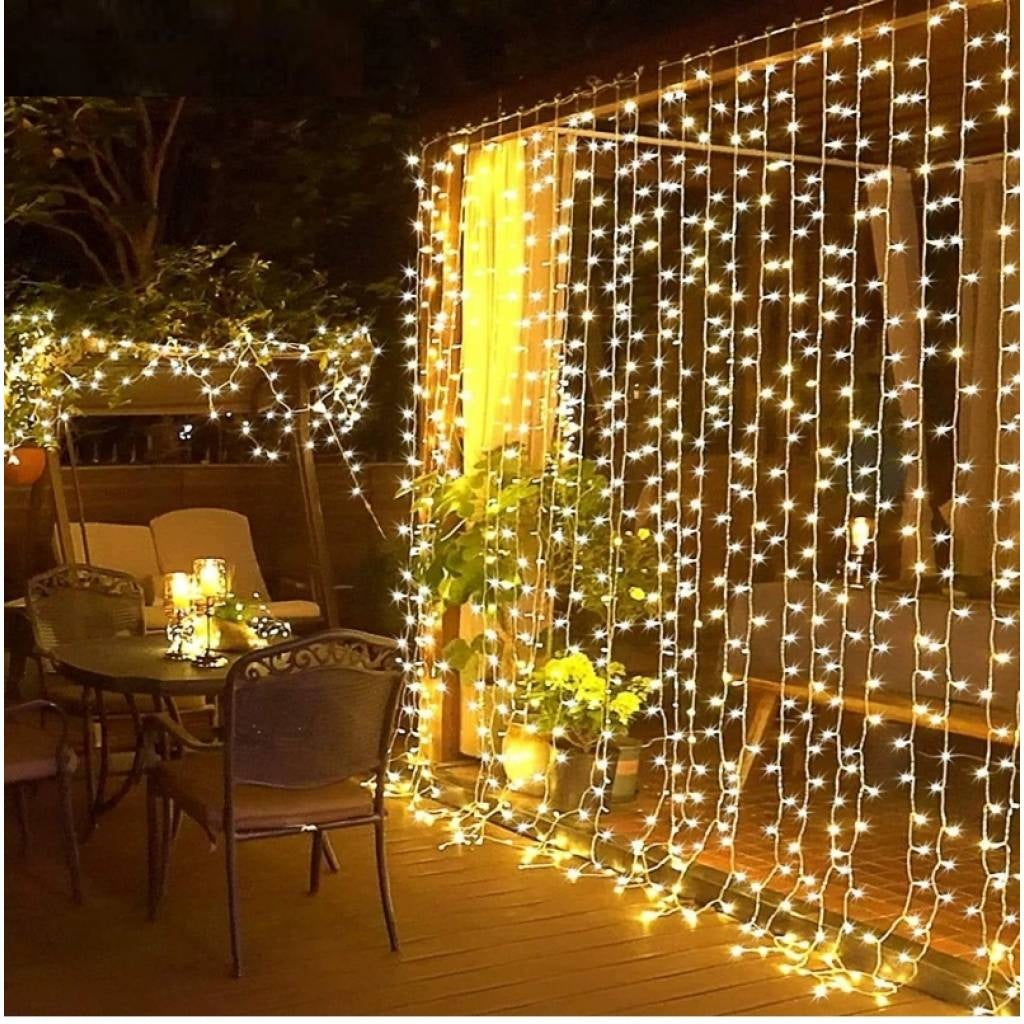 Cortina de Luces Decorativa 200 x 200cm 200 Luces Cálida LUMILY