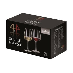 DOUBLE FOR YOU 8 COPAS:4x480ML + 4x680ML BOHEMIA