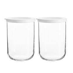 SET X2 RECIPIENTE 1000CC/D10CM C/TAPA BLANCA DUO LAV
