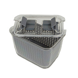 RECIPIENTE CON COLADOR Y VENTILACION PLASTICO 9x9x14CM