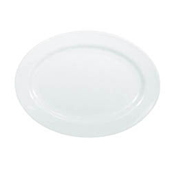 FUENTE OVALADA 35X26CM BLANCO 300GR MELAMINA