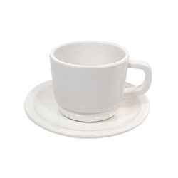 TAZA TE C/PLATO APILABLE 220ML MELAMINA