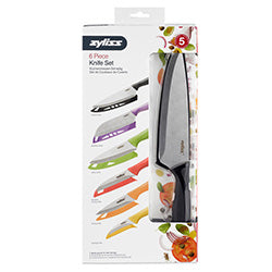 SET 6 CUCHILLOS ACERO INOXIDABLE C/ PROTECTOR ZYLISS